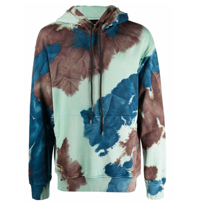 Sweat à capuche tie-dye coupe-vent fabriqué en usine, qualité supérieure, 100 % coton, col à capuche, idéal pour l'hiver, pour hommes, service OEM, en vente - Product Image 1