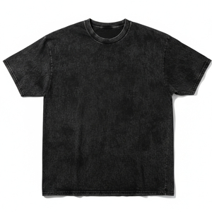 เสื้อยืดโอเวอร์ไซส์สีขาวดำเรียบง่าย ผ้าฝ้าย 100% นุ่ม ระบายอากาศดี ใส่สบายทรงหลวม แขนสั้น เสื้อยืดลำลองสำหรับผู้ชาย - Product Image 1