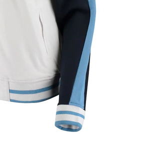 Pull à col rond à manches longues pour homme, color-block, respirant, tricoté, décontracté, printemps, blanc, bleu marine - Product Image 5