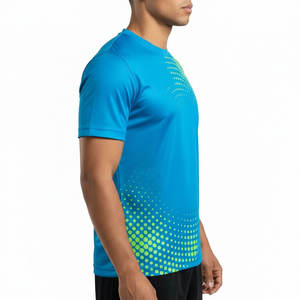 Custom Sportswear T <b>Shirt</b> Men Polyester Quick Dry Training Gym Tee Soccer Jersey Style OEM ODM Manufacturer - Product Image 3