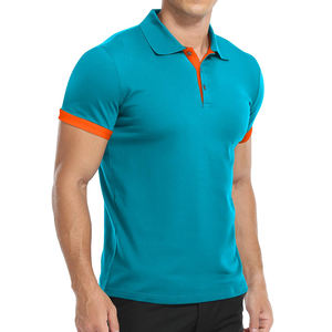 Polo moderne pour homme coupe classique, style ajusté, manches courtes, col à 3 boutons et design épuré - Product Image 4