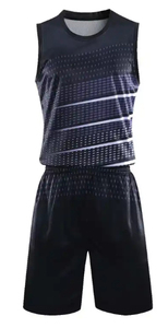 Uniforme de basket-ball personnalisable de haute qualité, 100% polyester, noms et numéros d'équipe personnalisés, logo sur le devant, prix bas, uniforme d'équipe - Product Image 3