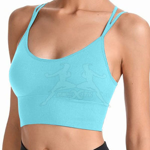 Sujetador deportivo atlético con espalda cruzada, diseño transpirable y ajuste cómodo para ejercicio, yoga y práctica deportiva - Product Image 5