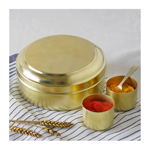 Brass Spice <b>Box</b> Hammered Lid Round Best Selling New Crafts Mirror Polished Brass Spice <b>Box</b> <b>Herb</b> Tool - Product Image 1