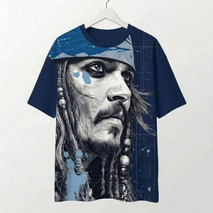 T-shirt noir imprimé King Michael Jackson pour homme, manches courtes, col rond, coupe ample, style jersey décontracté, 100 % coton, écologique - Product Image 4