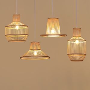 Antique Traditional Natural Bamboo <b>Lampshade</b> High Quality European <b>Large</b> Woven Pendant Light <b>For</b> Modern Home Decoration - Product Image 5