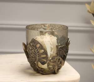 เชิงเทียนแก้วทันสมัยพร้อมฐานโลหะรูปผู้หญิงโยคะแบบนามธรรม สำหรับตกแต่งบ้านและโต๊ะ - Product Image 3