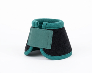 HM GLOBAL Premium - Bota de Montar a Caballo Ergonómica, Diseño Antideslizante, Acolchado de Neopreno, Color Negro Mate con Ribete Verde Azulado, Ligera - Product Image 1