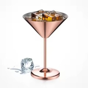 Gobelet à vin en acier inoxydable couleur or rose, gobelet à vin réutilisable de luxe pour mariage, fête, restaurant - Product Image 1