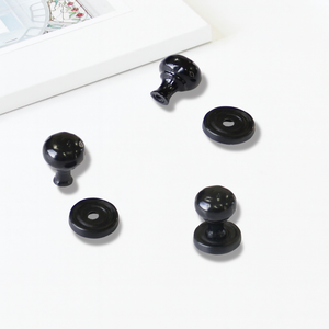 Long-Lasting Zinc Alloy Hardware Materials Round <b>Knob</b> <b>Black</b> Minimalist Handle for Kitchen Cabinets Wardrobes Bathroom Hardware - Product Image 1
