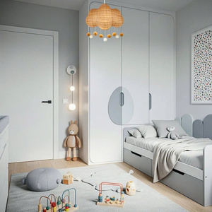 Wholesale High Quality Handcrafted Natural Rattan <b>Cloud</b> Pendant <b>Light</b> <b>Shade</b> with Hanging Pompoms for Kids Bedroom Home Decor - Product Image 5