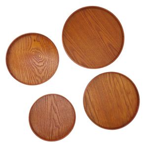 Eco-Friendly Handmade Modern Polished Round Wood Pizza <b>Plate</b> Serving Tray with Customized Pattern for Business Gift Food Prep - Product Image 1