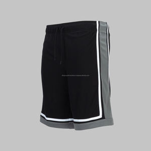 Pantalones cortos deportivos de baloncesto de secado rápido de verano para hombre, venta al por mayor, malla sólida, estilo informal de Hip Hop, característica de talla grande - Product Image 3