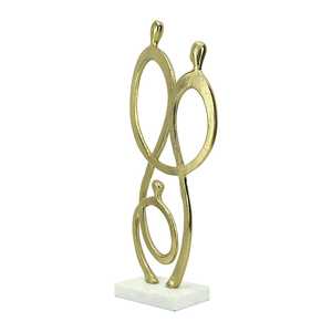Jaffs Exports JE2080 54cm H X 10.5cm W X 27cm L Gold Plated Aluminium Modern Sculpture Handmade Eco-Friendly Durable Art <b>Figure</b> - Product Image 2