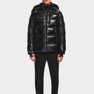 Veste matelassée unisexe personnalisée pour l'hiver, imperméable, avec fermeture éclair, doublure en coton, tissu en nylon et polyester pour une utilisation en extérieur - Product Image 3