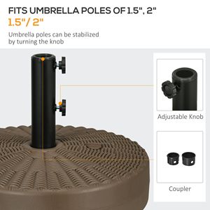 Supporto per Ombrellone da Esterno in Acciaio Inossidabile per Pali da 1.5-2 Metri, Giardino e Palestra, Raggio 2.5m-3.5m - Product Image 4