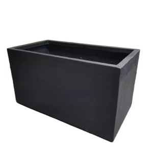 Modern FRP Square Rectangular Grey Planter for Indoor Outdoor Garden Durable Fiberglass Pot High Quality Best Price - Product Image 1