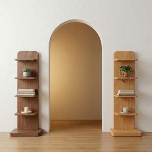 Estante Moderno y Sencillo de Madera y Metal para Dormitorio, Estudio y Decoración Minimalista del Hogar, Venta al por Mayor desde India - Product Image 5