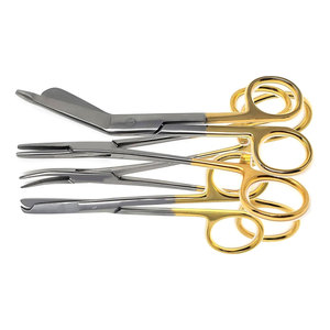 กรรไกรตัดเย็บผ้า 5.5 นิ้ว 4.5 นิ้ว คีมหนีบผ้าและเครื่องมือผ่าตัดแบบโค้งตรง ทำจากสแตนเลสคุณภาพพรีเมียม - Product Image 5