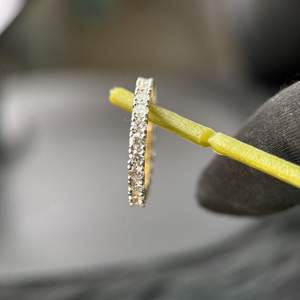 14K Yellow Gold Round Cut Lab Grown Diamond Eternity Wedding Band IGI Certified Full Eternity Stackable Ring - Product Image 4