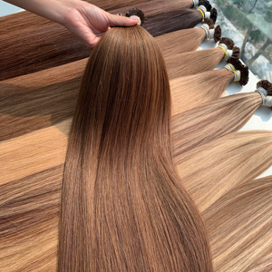 Precio de mayorista 100g Extensiones de cabello de queratina súper doble densidad, cabello humano virgen vietnamita en todos los colores 60cm - Product Image 1