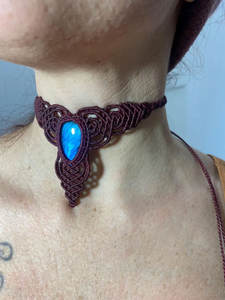 กำไลข้อมือทำมือจากเชือกถักสีเงินประดับพลอยลาบราดอไรต์ทรงหยดน้ำ สไตล์วินเทจ ปรับขนาดได้ เครื่องประดับบำบัดรักษา ของขวัญสีทอง ขายส่ง - Product Image 3