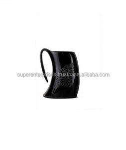 Tasse en corne de couleur claire pour boire de la bière, décor d'intérieur, matériau Unique, tasse à boire - Product Image 5