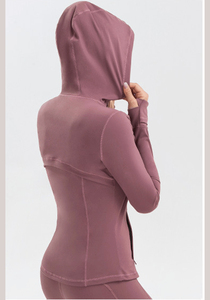 Chaqueta Deportiva de Yoga para Mujer, Corte Ajustado, Ligera, con Cierre Completo, Estilo Moderno, Estampado en Contraste de Color, para Correr - Product Image 3