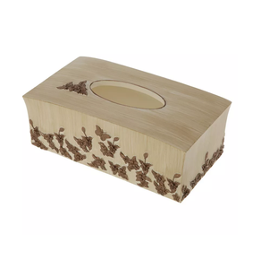 Caja dispensadora de pañuelos de madera con estampado de esmalte de alta calidad para uso en el hogar, oficina y coche, y dispensador de servilletas para accesorios de mesa. - Product Image 4