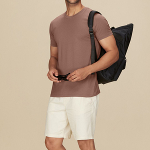 เสื้อยืดลำลองผู้ชาย เสื้อผ้าแฟชั่น เสื้อยืดผู้ชายสีพื้น ผ้าไม่ยับ ดีไซน์ล่าสุด - Product Image 4