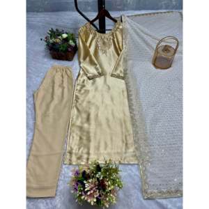 Women's Fancy <b>Top</b>-Bottom and Dupatta Set with Elegant Embroidery Sequence Work - Product Image 3