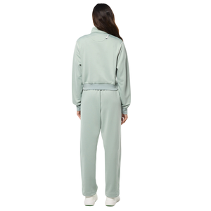 Womens Winter Streetwear Cropped Full Zip Stand Collar Tracksuit Jogger <b>Trousers</b> Drawstring Waist Pockets Wholesale Custom OEM - Product Image 2