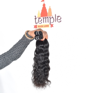 Indien Remy vague profonde Extensions de cheveux humains 100% couleur naturelle Double trame Machine aucune couleur traitée aucune tissage en gros - Product Image 1