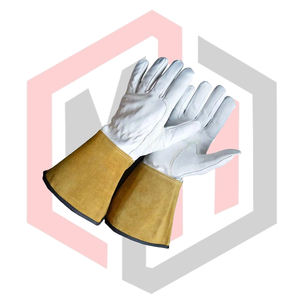 Gants de soudage TIG/MIG/Stick en cuir de vachette de haute qualité, 7 oz, 16 pouces de long, manchette longue, anti-chaleur, pour la lutte contre les incendies, gants de sécurité pour le travail - Product Image 3