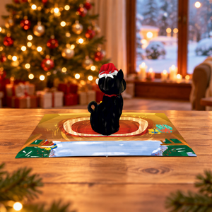 Carte de vœux 3D pop-up sur le thème de Noël pour les fêtes, carte artisanale à thème animal, artisanat en papier, carte de vœux 3D pour le jour de Noël - Product Image 5