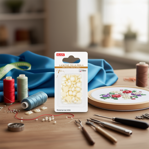 Mezza perla Ilan da 10 mm in materiale ABS per decorazioni di abbigliamento - Product Image 2