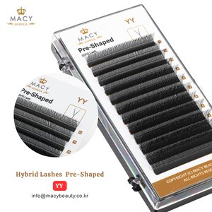 Extensions de cils hybrides préformées YY DIY Lash MACY BEAUTY KOREA, extensions de cils de qualité supérieure, vente en gros, cils personnalisés, étiquette privée OEM - Product Image 2