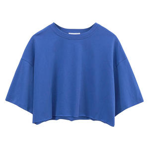 T-shirt court personnalisé pour femme en coton – Vêtements de mode quotidiens – Vente en gros - Product Image 3