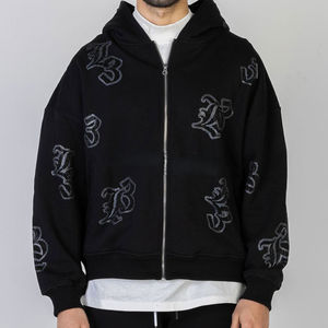 Servicio OEM, Conjuntos Deportivos para Hombre con Pedrería, Conjunto Deportivo de Algodón y Poliéster con Pedrería, Sudadera de Manga Larga con Estampado y Pedrería - Product Image 3