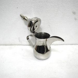 Cafetera árabe personalizada de alta calidad, cafetera árabe de acero inoxidable hecha a mano, teteras árabes pulidas de alta calidad al por mayor - Product Image 3
