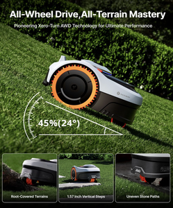 BEST OFFER 4 BRAND AWD Robot Lawn Mower Wire Free with Garage S All-Wheel <b>Drive</b> 90km Driving Mileage 70km/h Maximum Speed - Product Image 6