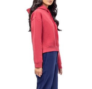 Sudadera con Capucha Corta para Mujer, con Logotipo y Estampado Personalizados, 100% Algodón Ecológico, Servicio OEM al por Mayor - Product Image 2