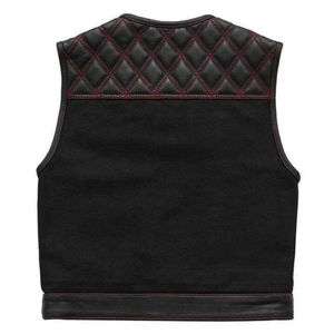 OEM Service Custom Color Oversized Leather vest Wholesale Price Blank Cropped Winter Season Leather vest - Product Image 3