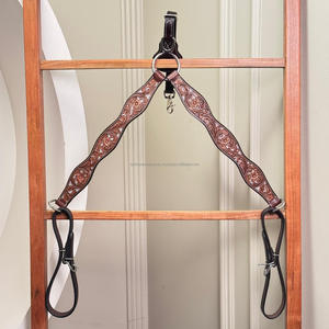 Nouveau collier de poitrine occidental en cuir véritable usiné à la main pour les événements de ranch et de baril de rodéo - Product Image 4