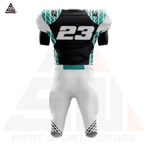 Seragam Sepak Bola Amerika Berkualitas Tinggi Warna Sesuai Pesanan Bahan Spandex/Polyester Ukuran Besar Lengan Setengah Logo Sesuai Pesanan - Product Image 6