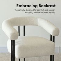Fauteuil d'appoint moderne et luxueux rembourré avec structure en fer, chaise longue en bouclette pour salon, salle à manger et usage hôtelier