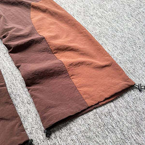 Custom Men's Wide Leg Windbreaker Pants Streetwear Panelled Color Block Techwear <b>Trousers</b> Waterproof Outdoor Baggy <b>Joggers</b> - Product Image 5