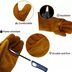Wholesale Price Working Gloves Hot Sale Rigger Safety Work Gloves Top Quality Cow Split Leather Welding Glove for Industrial Use - Product Image 2
