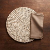 Set de table tressé artisanal en jacinthe d'eau de 10 mm d'épaisseur, style bohème, écologique, antidérapant et lavable, fabriqué au Vietnam
