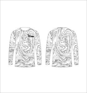 Chemise de pêche à séchage rapide à motif tourbillon olive, t-shirt à manches longues par sublimation - Product Image 6